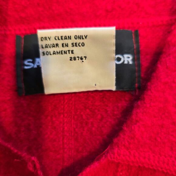 Sag Harbor Red Wool Button Front Shirt Jacket Women’s Medium Made in Australia - Picture 9 of 9